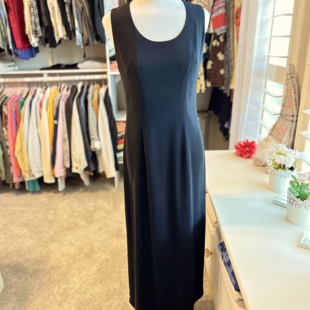 Banana Republic Black Floor Length Sleeveless Dress 2